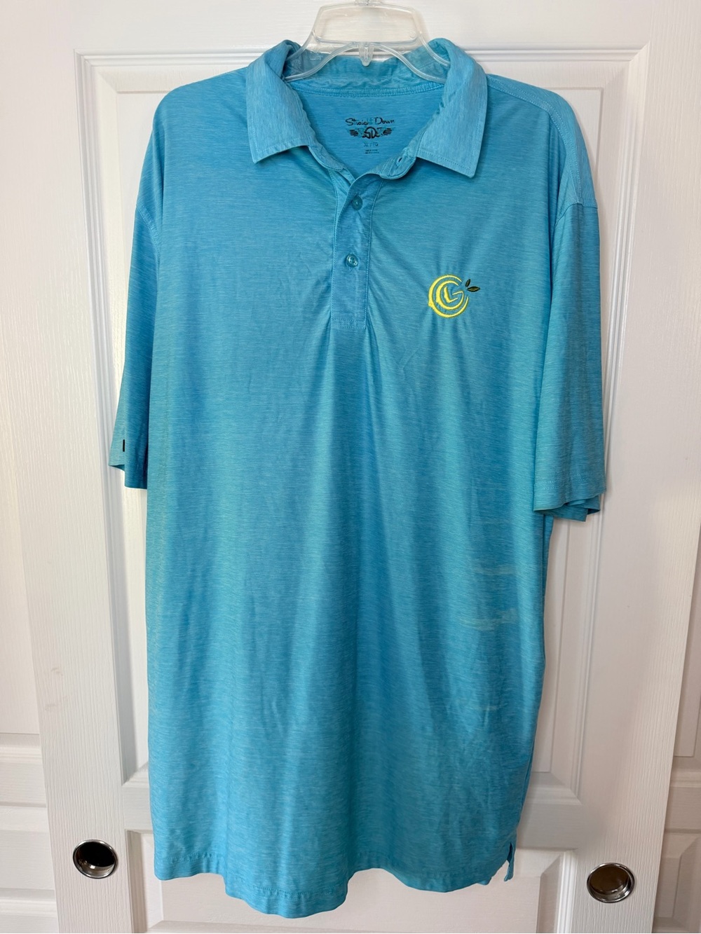 Men's Teal Short-Sleeve Polo with Subtle Logo